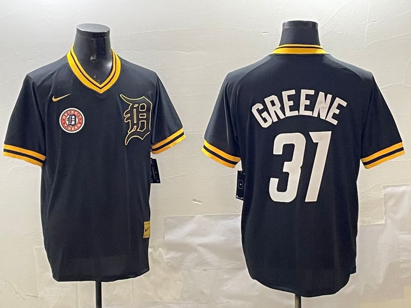 Men Detroit Tigers #31 Greene Black Gold Game 2025 Nike MLB Jersey style 6
